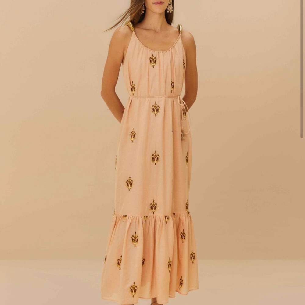 Farm Rio Anchor Tapestry Fish Strap Dress